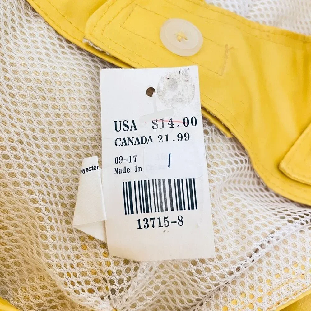 NWT Gorgeous Claire’s Vintage Y2K M/L Yellow Dog Raincoat Coat Jacket with belt
